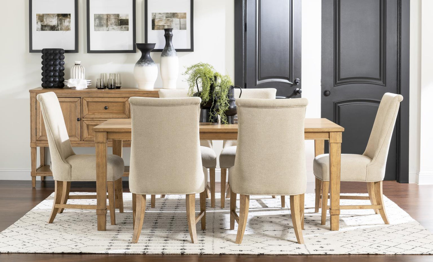 Linden - Complete Round Pedestal Table - Honeyed Oak