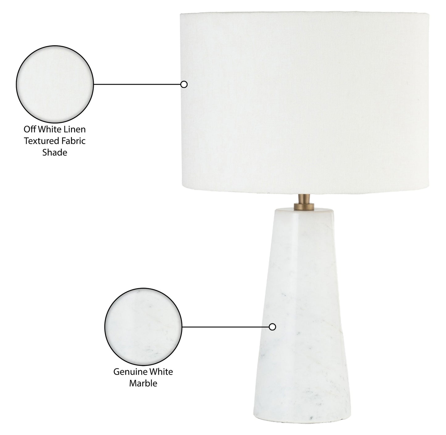 Dolomia - Base And Linen Textured Fabric Shade Table Lamp