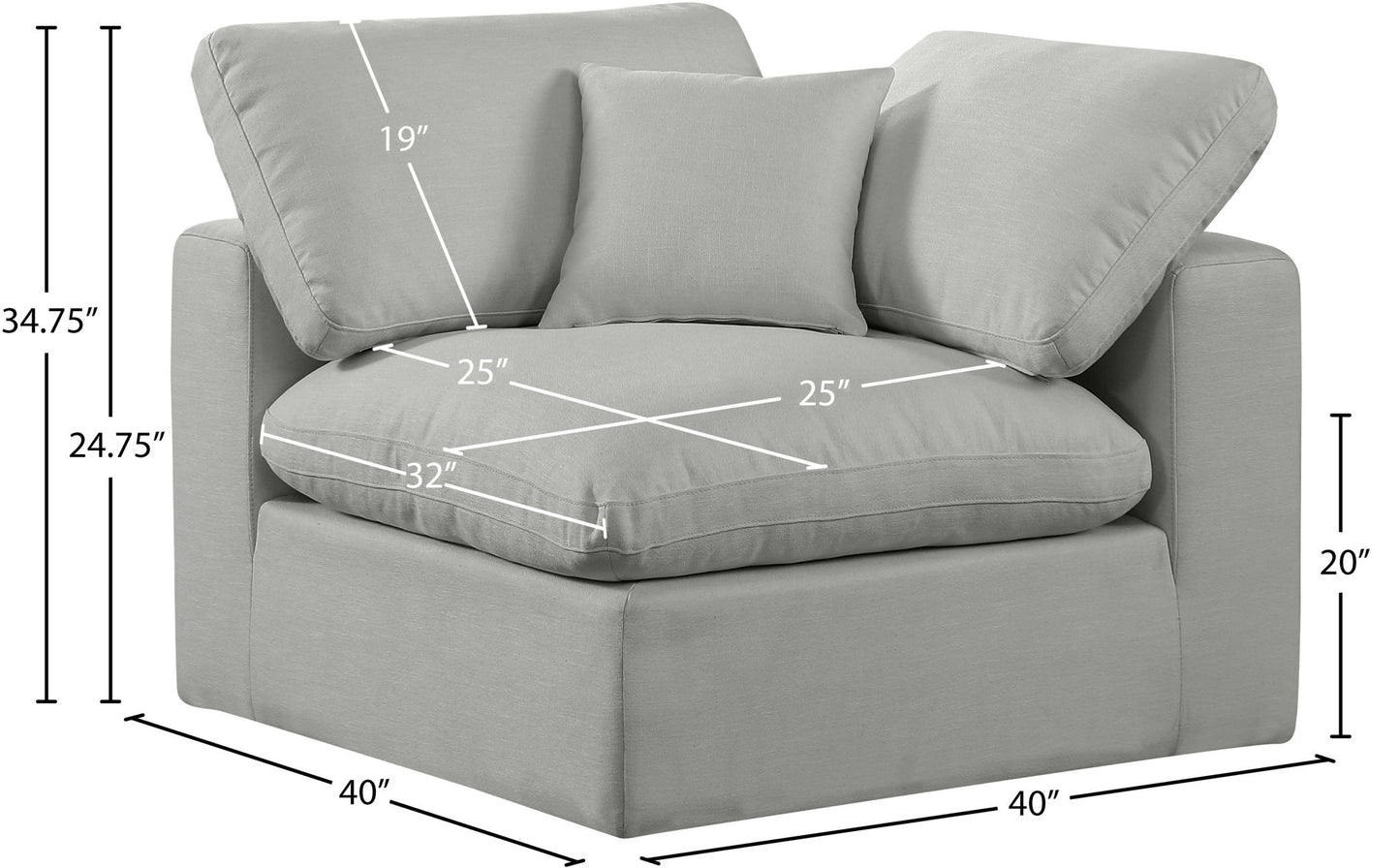 Comfy - Linen Corner Chair