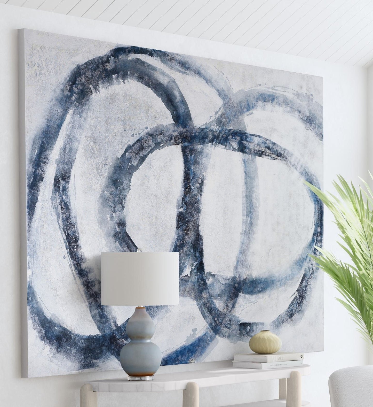 Altarium Canvas Art - White / Blue