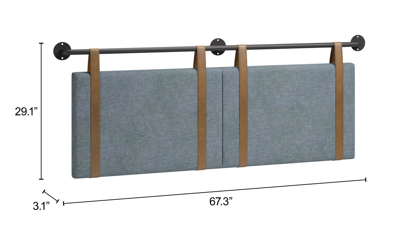 Zeva - Floating Queen Headboard - Gray