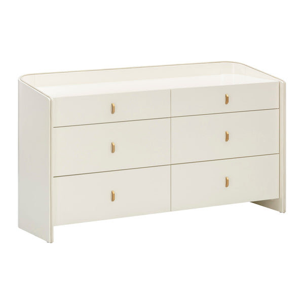 Collins - 6-Drawer Dresser - Cream
