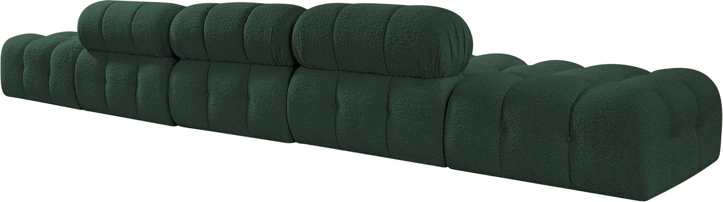 Ames - 5 Piece Boucle Upholstered Modular Sofa With 2 Armless Seats