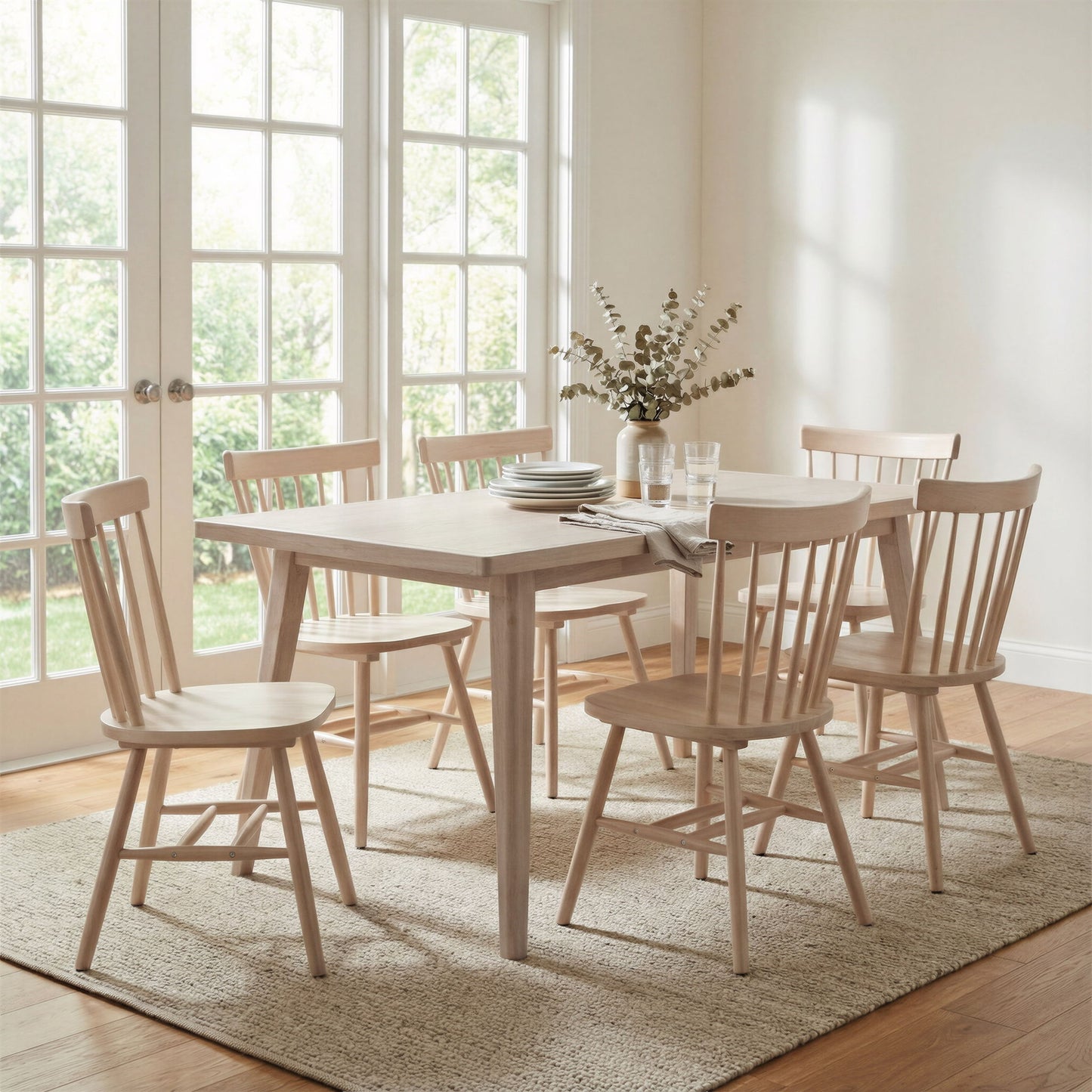 Roms - Dining Table - Natural / Whitewashed
