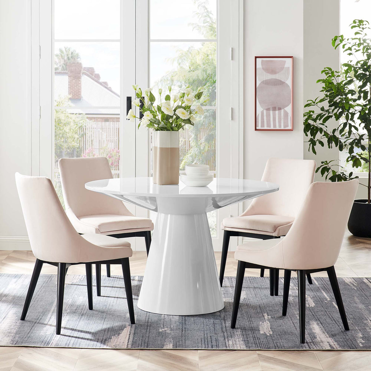 Provision 47" Round Dining Table - White