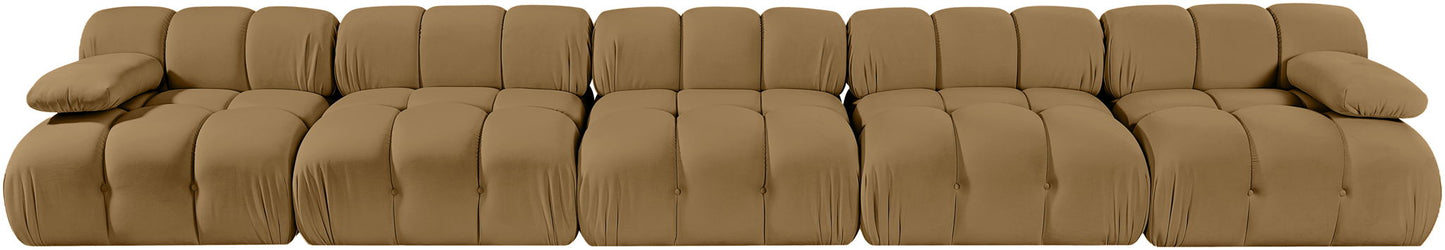 Orin - Velvet 5 Piece Modular Armless Sofa