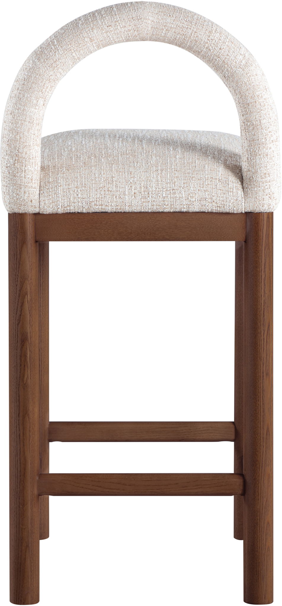 Conrad - Linen Counter Stool With Brown Legs