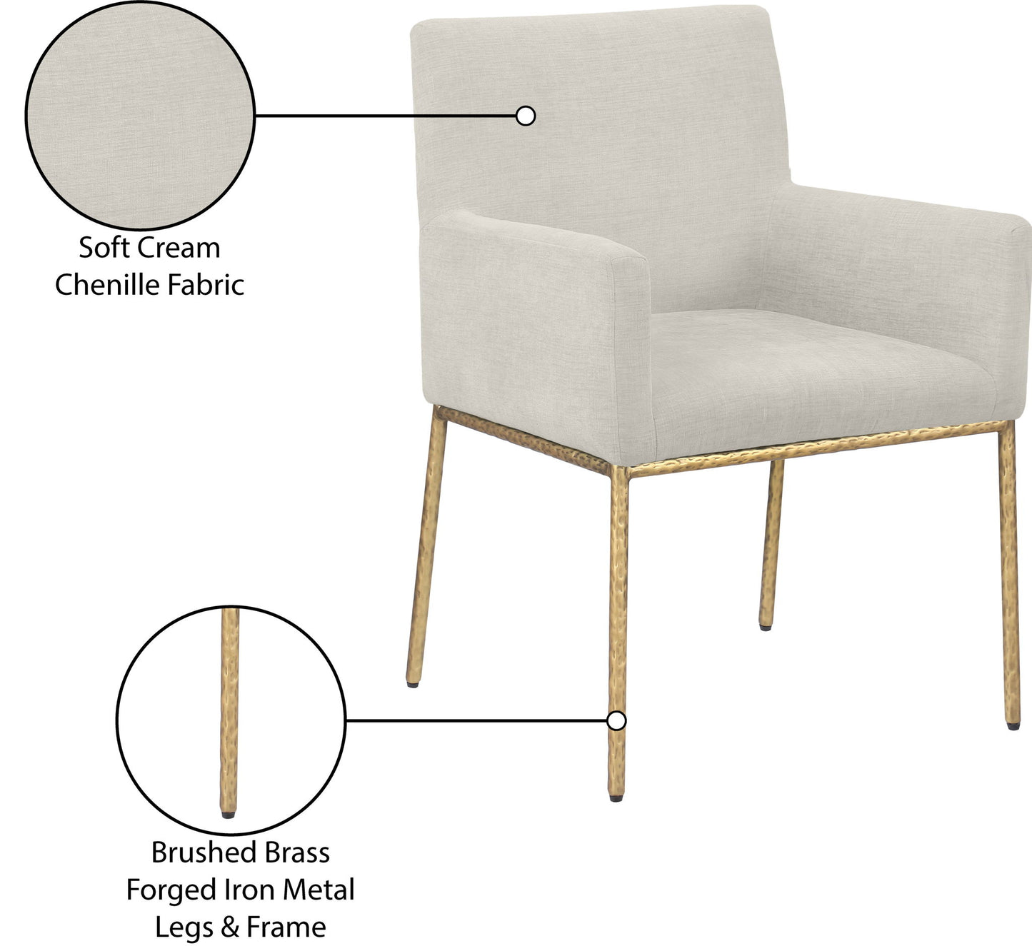 Reeves - Dining Chair With Gold Legs (Set of 2)