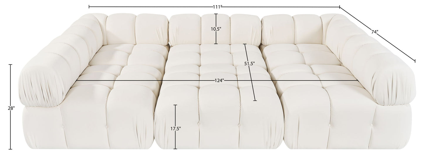 Orin - Velvet 6 Piece Modular Sectional