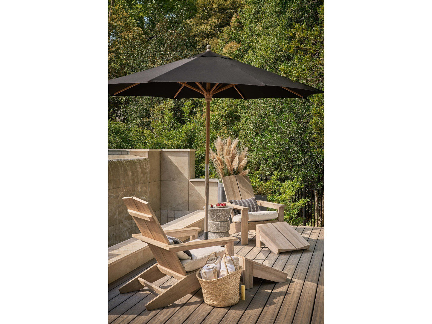 Coastal Living Outdoor / Saratoga - Adirondack Ottoman - Light Brown