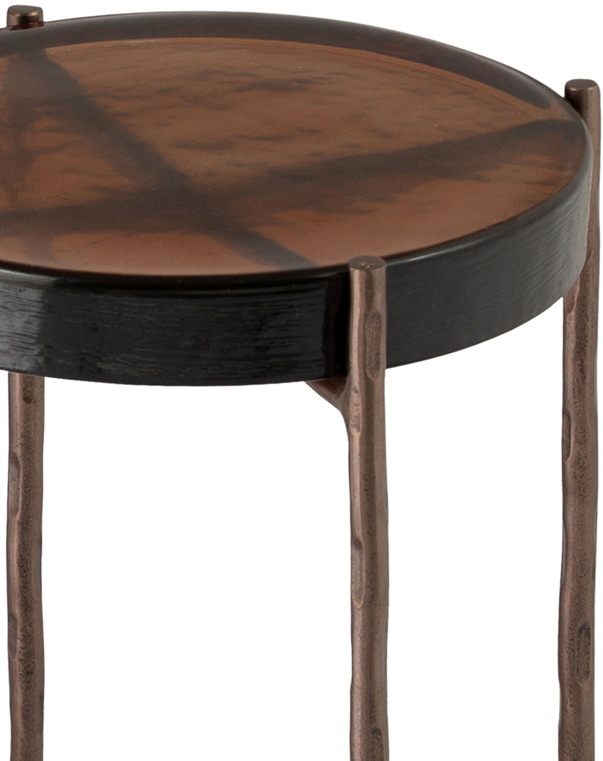 Vetra - Iron Base Bunching End Table - Bronze