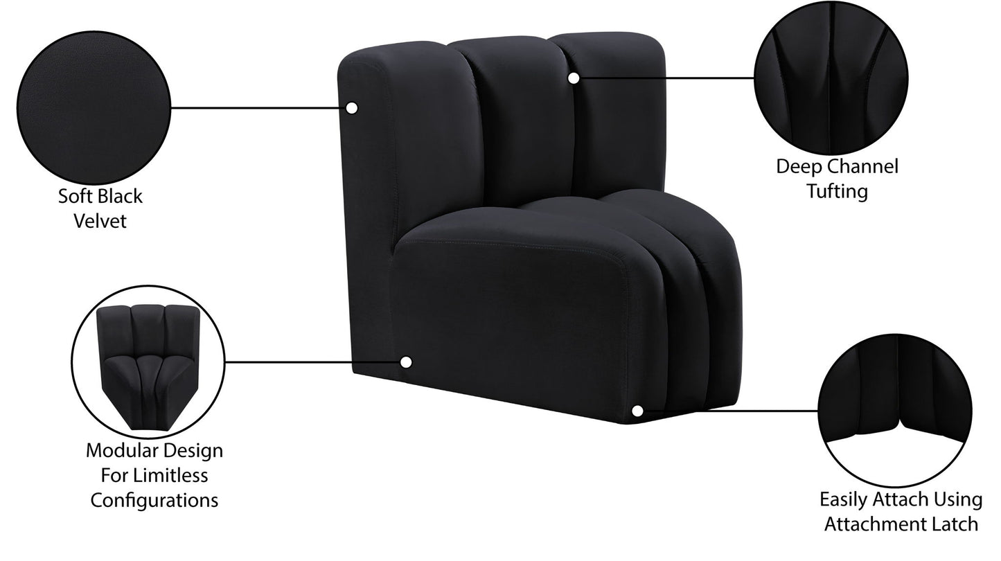 Arc - Velvet Curved Corner Chair
