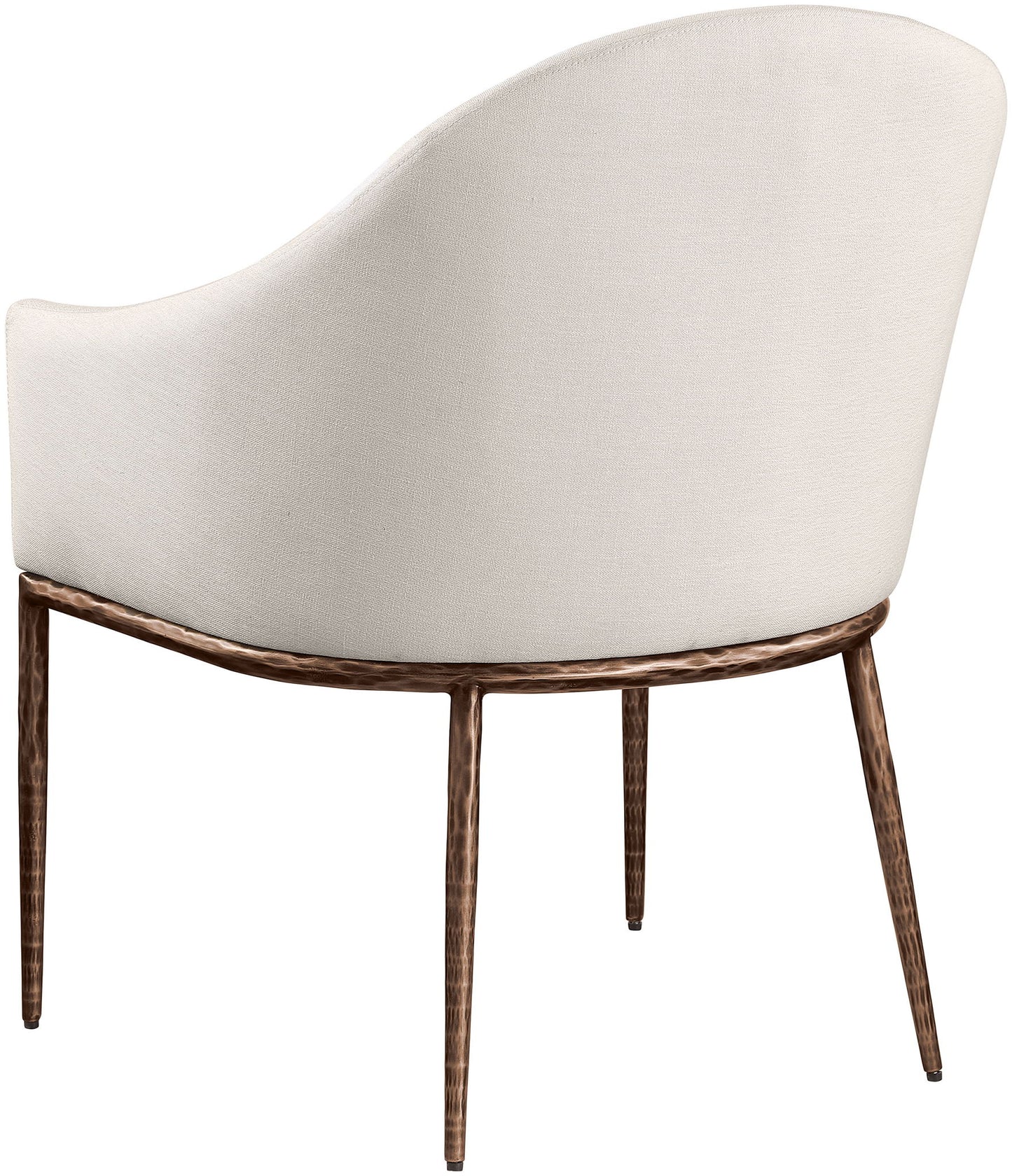 Ferro - Upholstered Dining Arm Chair With Brushed Bronze Legs