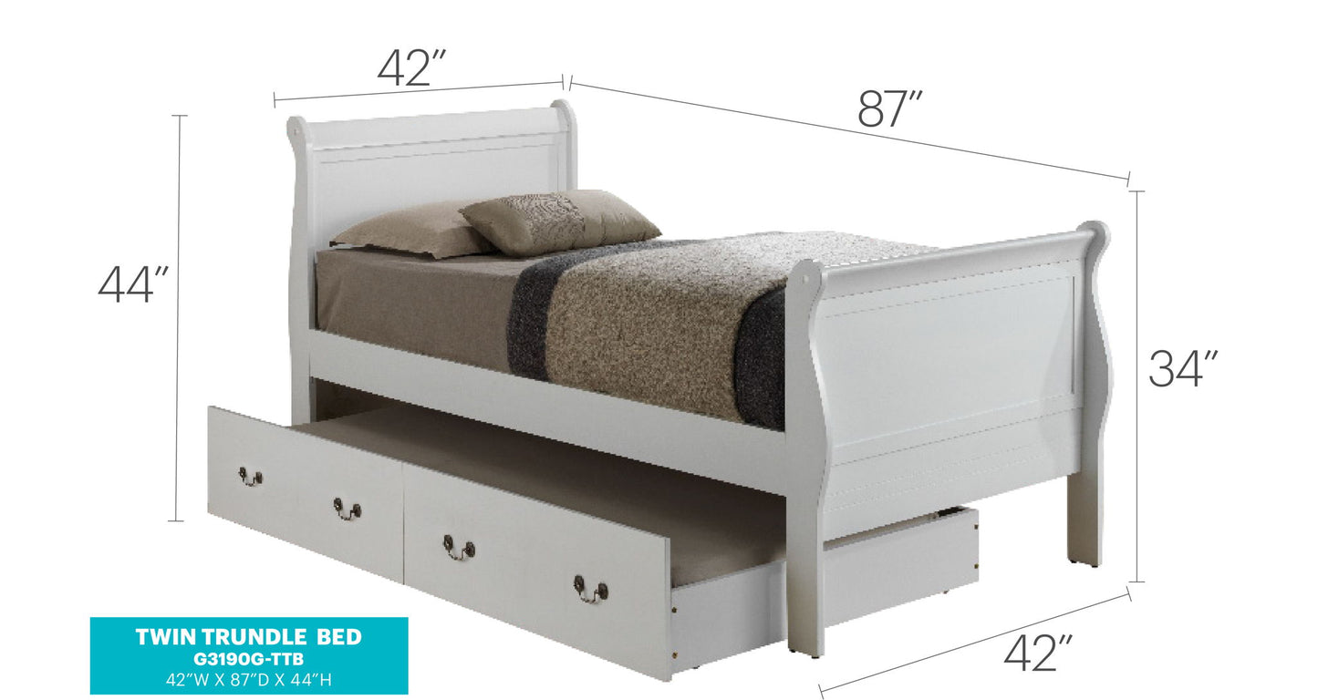 Glory Furniture - Louis Phillipe - Trundle Bed