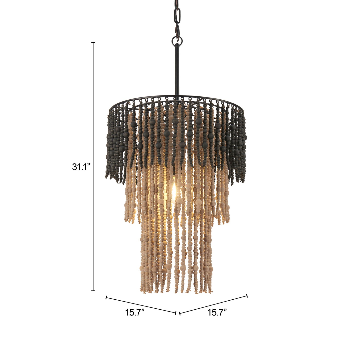 Bizu - Ceiling Lamp - Black / Beige