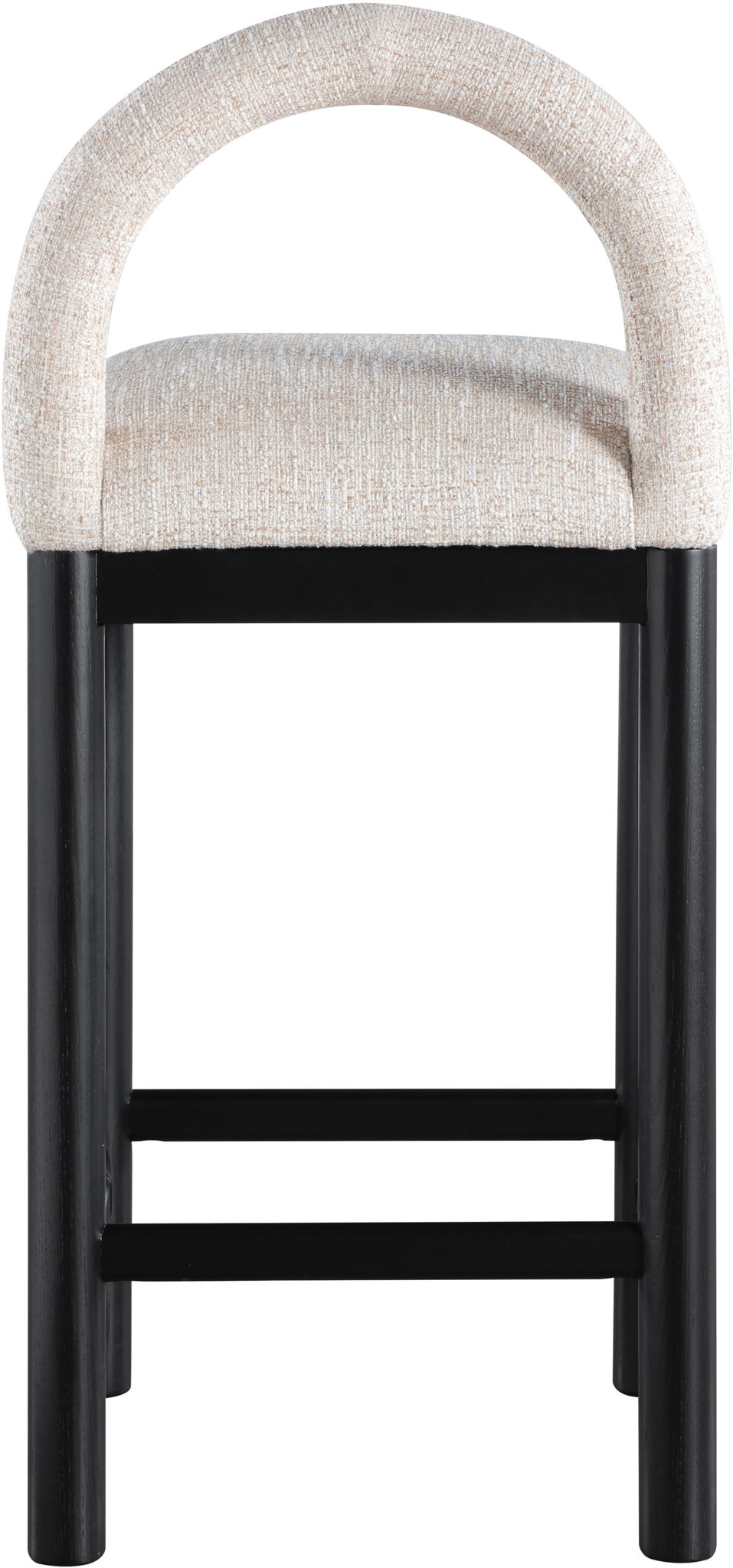 Conrad - Linen Counter Stool With Black Legs