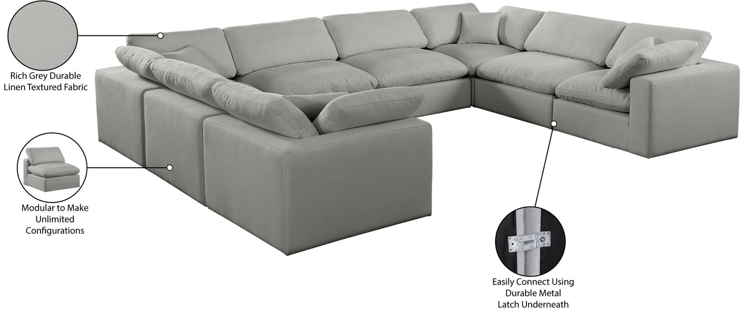 Comfy - 8 Piece Linen Modular Sectional