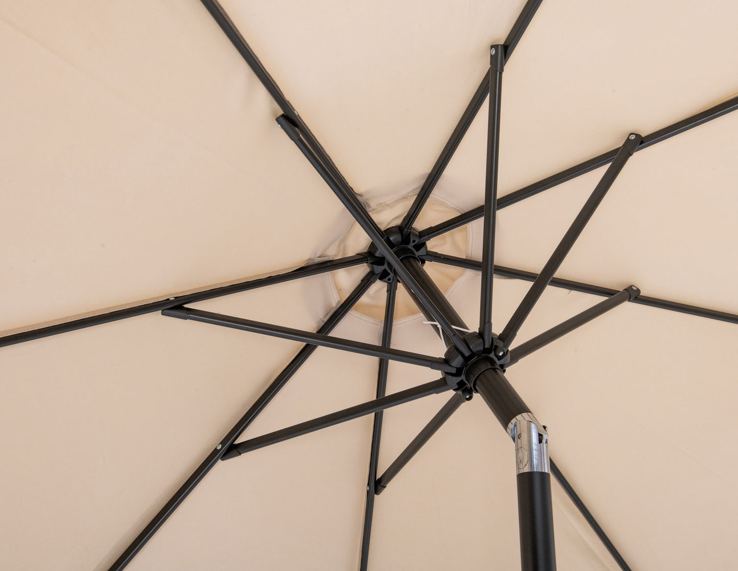 Amalfi - Patio Umbrella - White Base / Black Pole