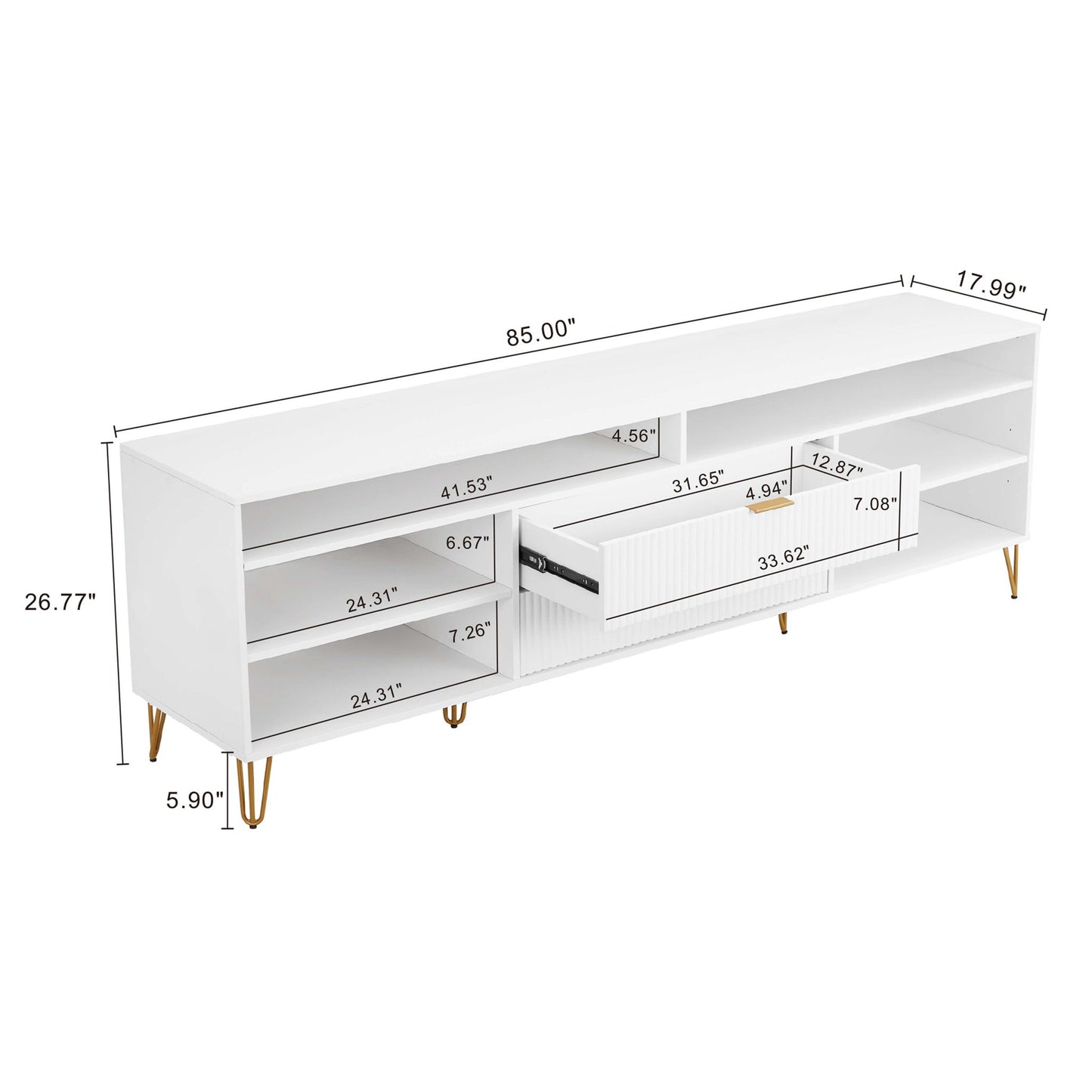 Manhattan Dumbo - Fluted TV Stand
