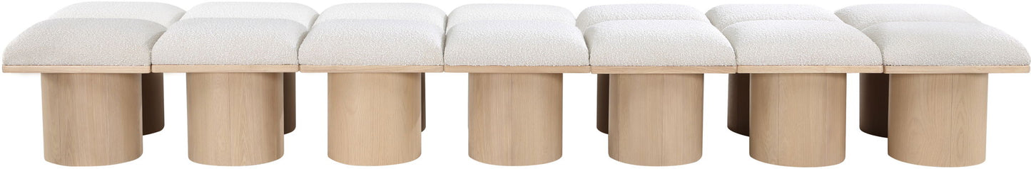 Pavilion - 14 Piece Modular Bench With Natural Base
