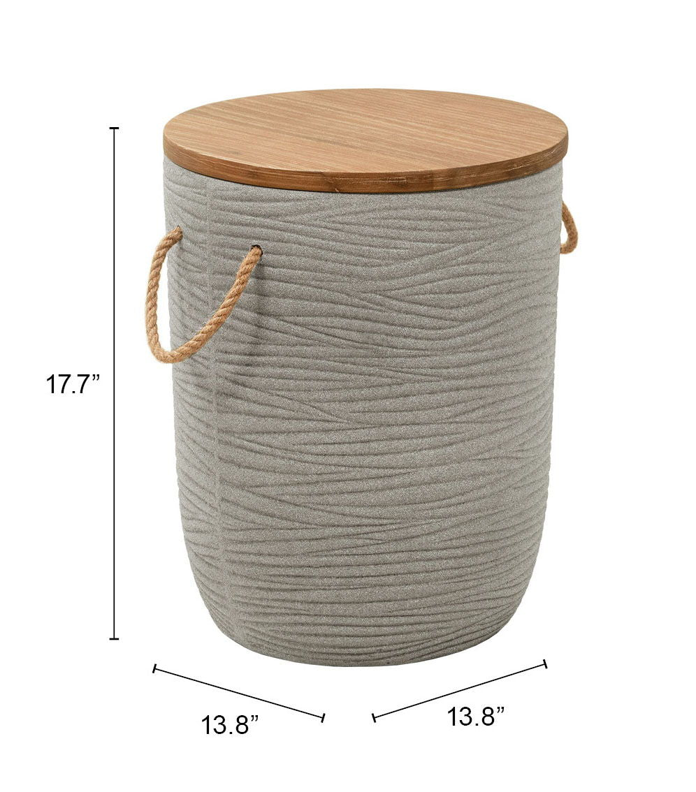 Biban - Outdoor Side Table - Natural / Brown