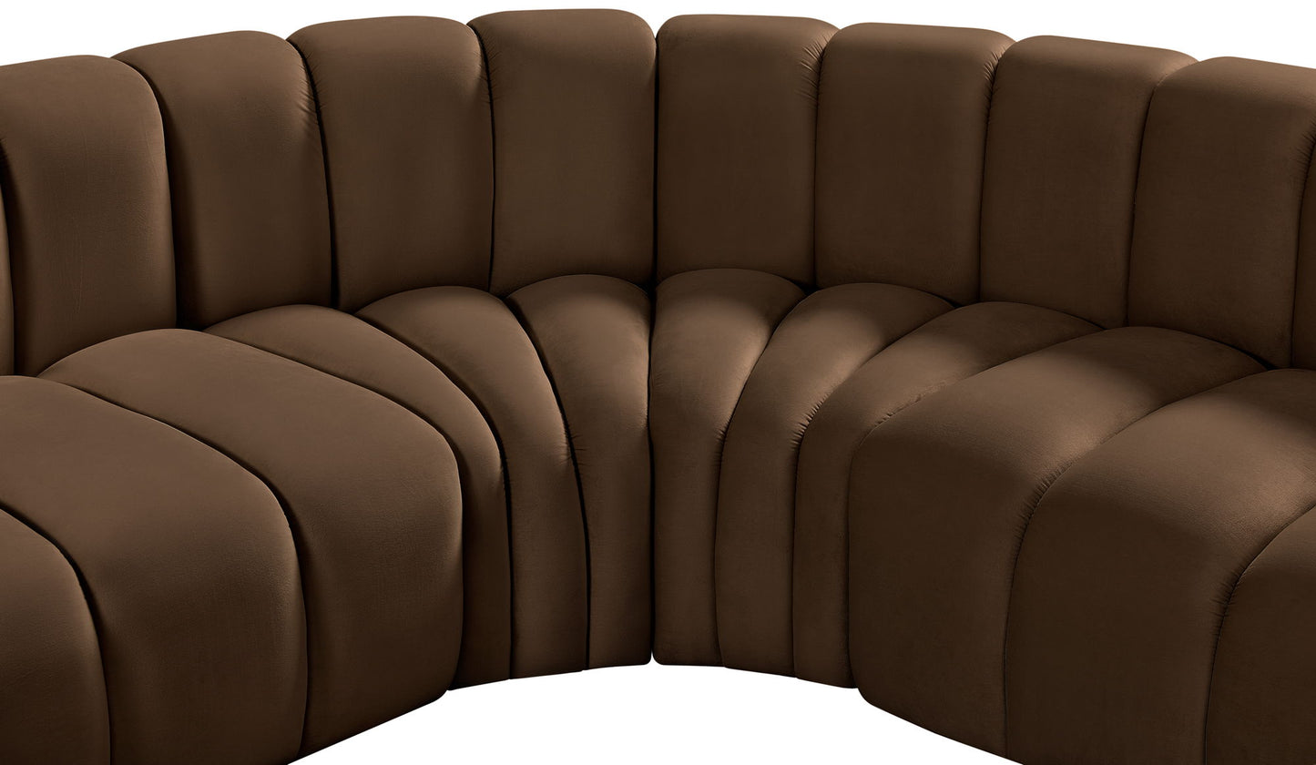 Arc - Velvet 8 Piece Curved Modular Sofa