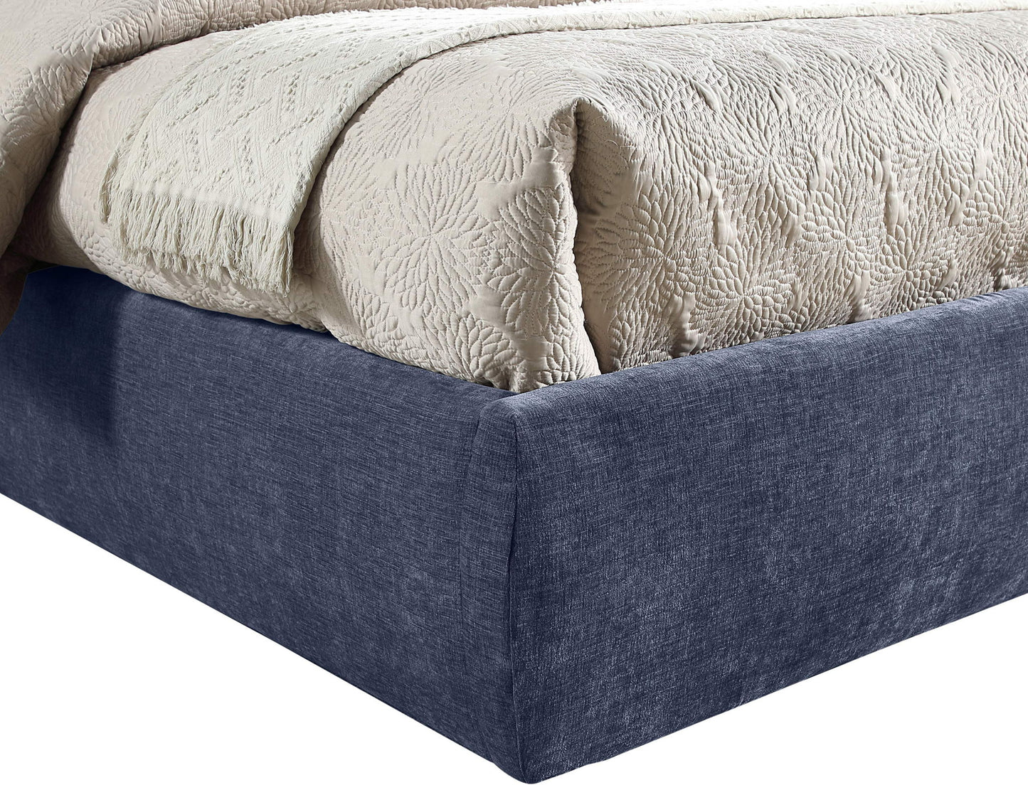 Adam - Chenille Fabric Bed With 52" Headboard