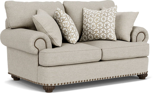 Patterson - Fabric Loveseat, Nailhead Trim