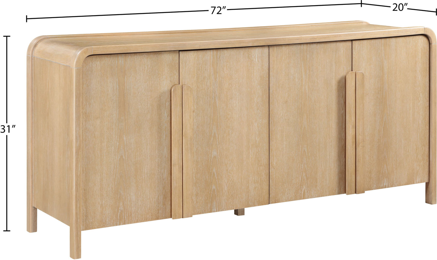 Harmony - Oak Veneer And Solid Wood Sideboard/Buffet