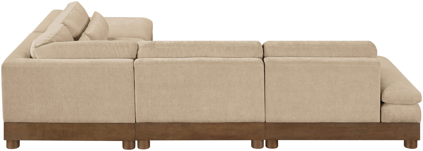 Turin - Chenille Fabric Upholstered Modular Sectional - Beige