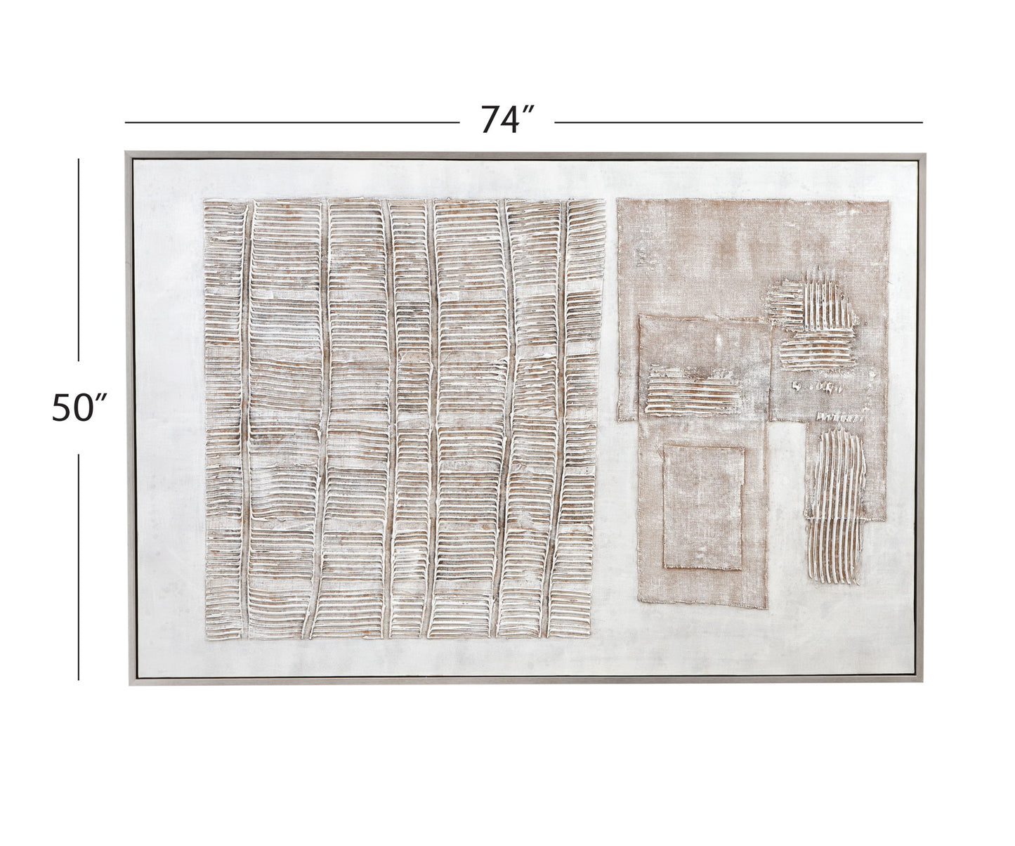 Counted Days Framed Canvas - Beige / White