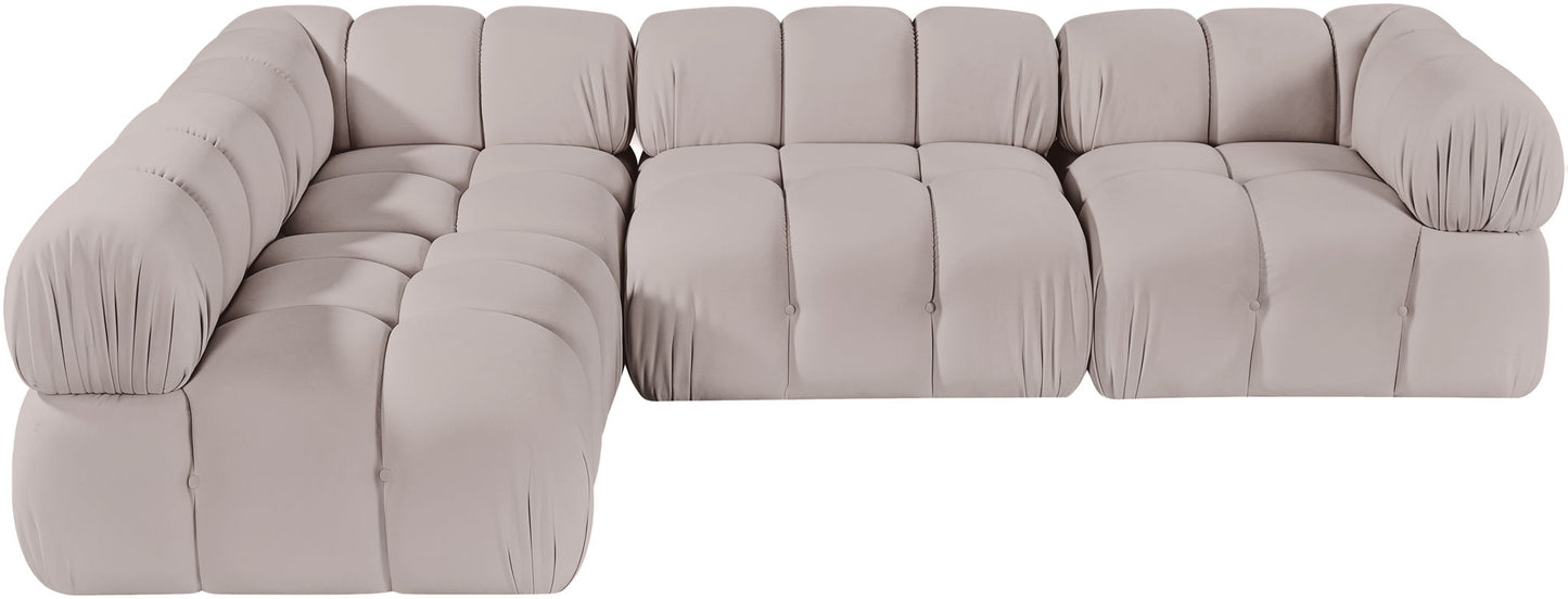 Orin - Fabric Velvet 4 Piece Modular Sectional