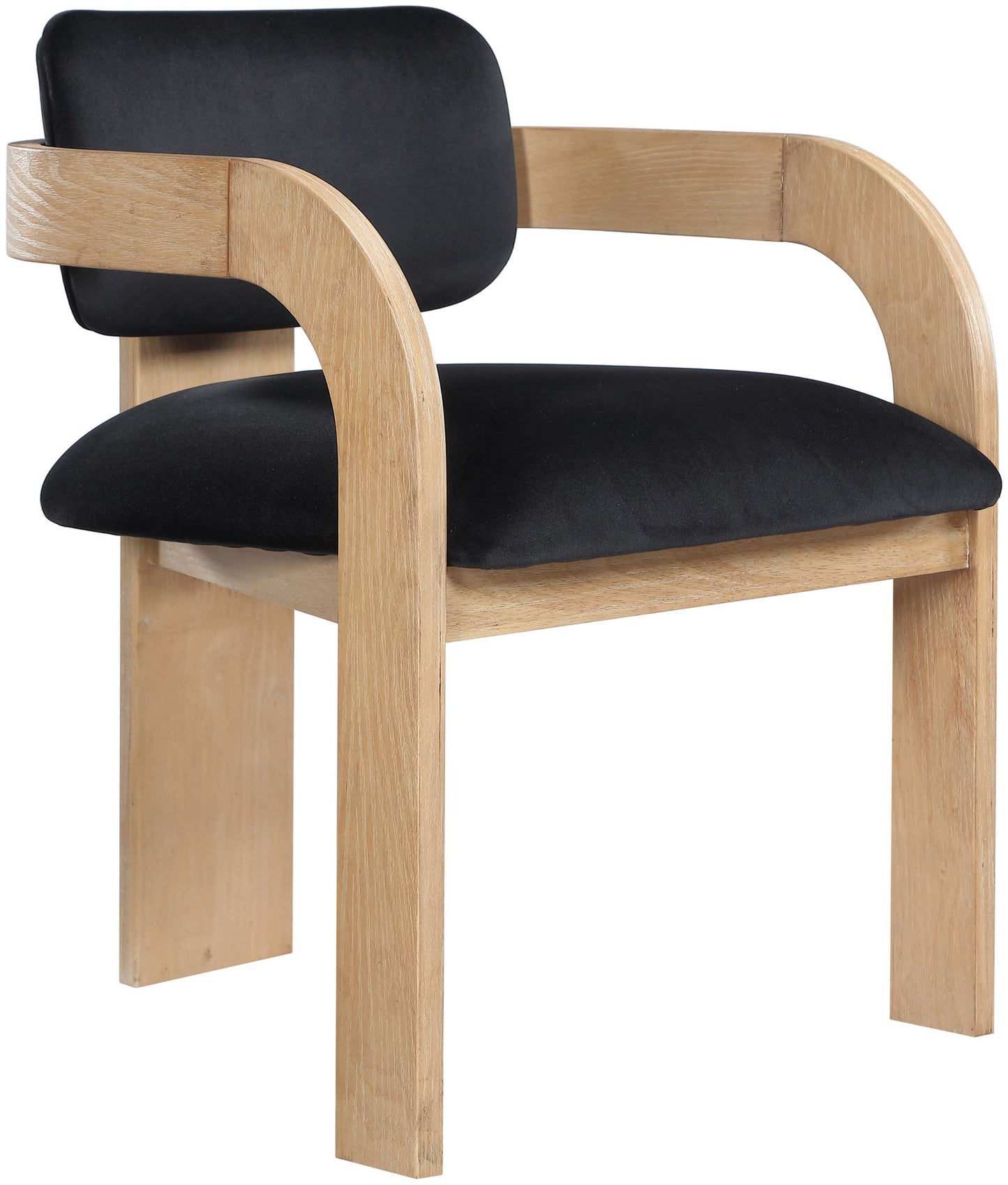Cedra - Velvet Performance Fabric Upholstered Dining Chair (Set of 2) - Natural Frame
