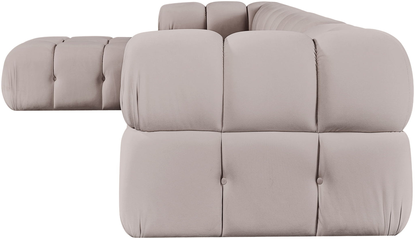 Orin - Fabric Velvet 5 Piece Modular Sectional
