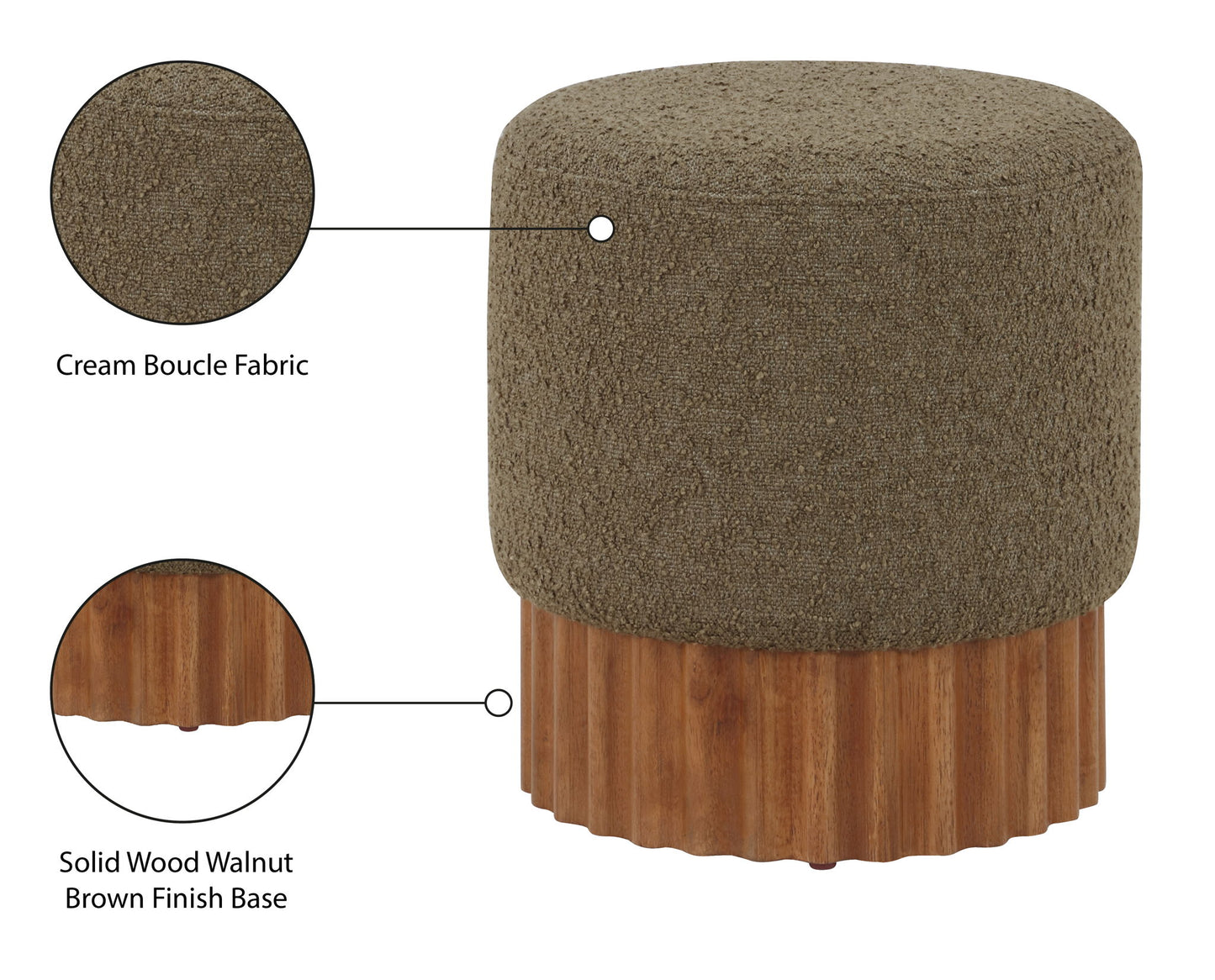 Veranda - Ottoman / Stool With Brown Base
