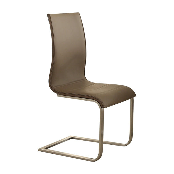 Side Chair, PU & Walnut Paper Veneer