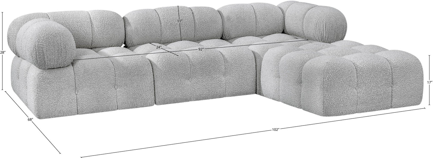 Ames - 4 Piece Fabric Modular Sectional