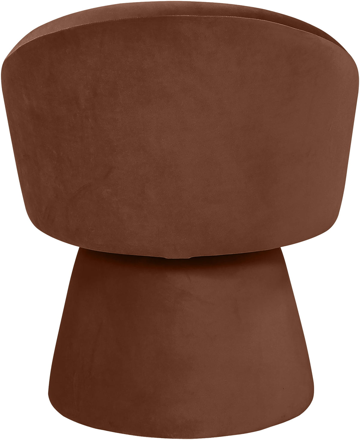 Selene - Velvet Performance Fabric Upholstered Swivel Dining Chair - Cognac