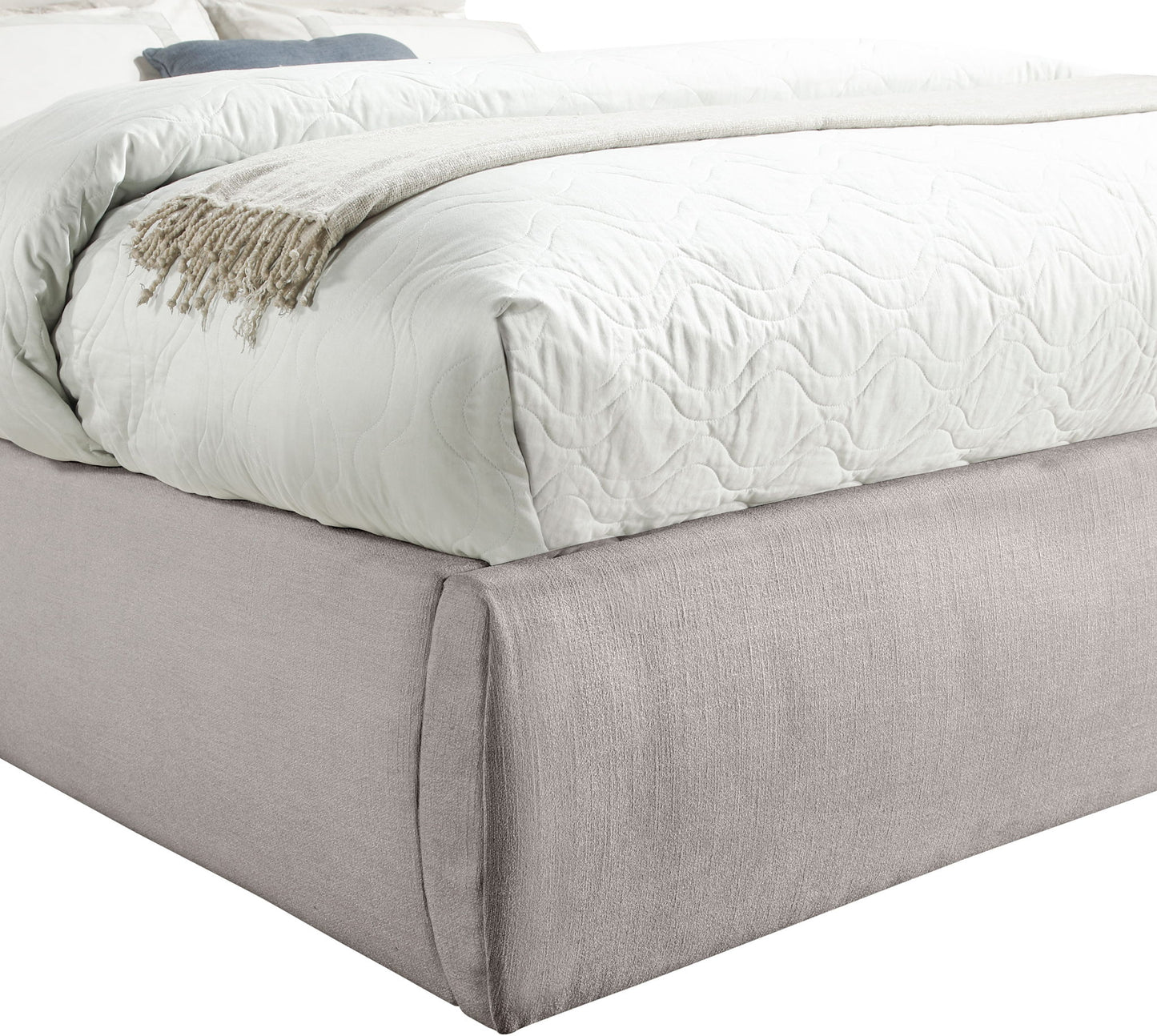 Adam - Linen Fabric Bed With 70.5" Headboard