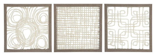 Odella - Wall Decor Set (Set of 3) - Cream / Taupe
