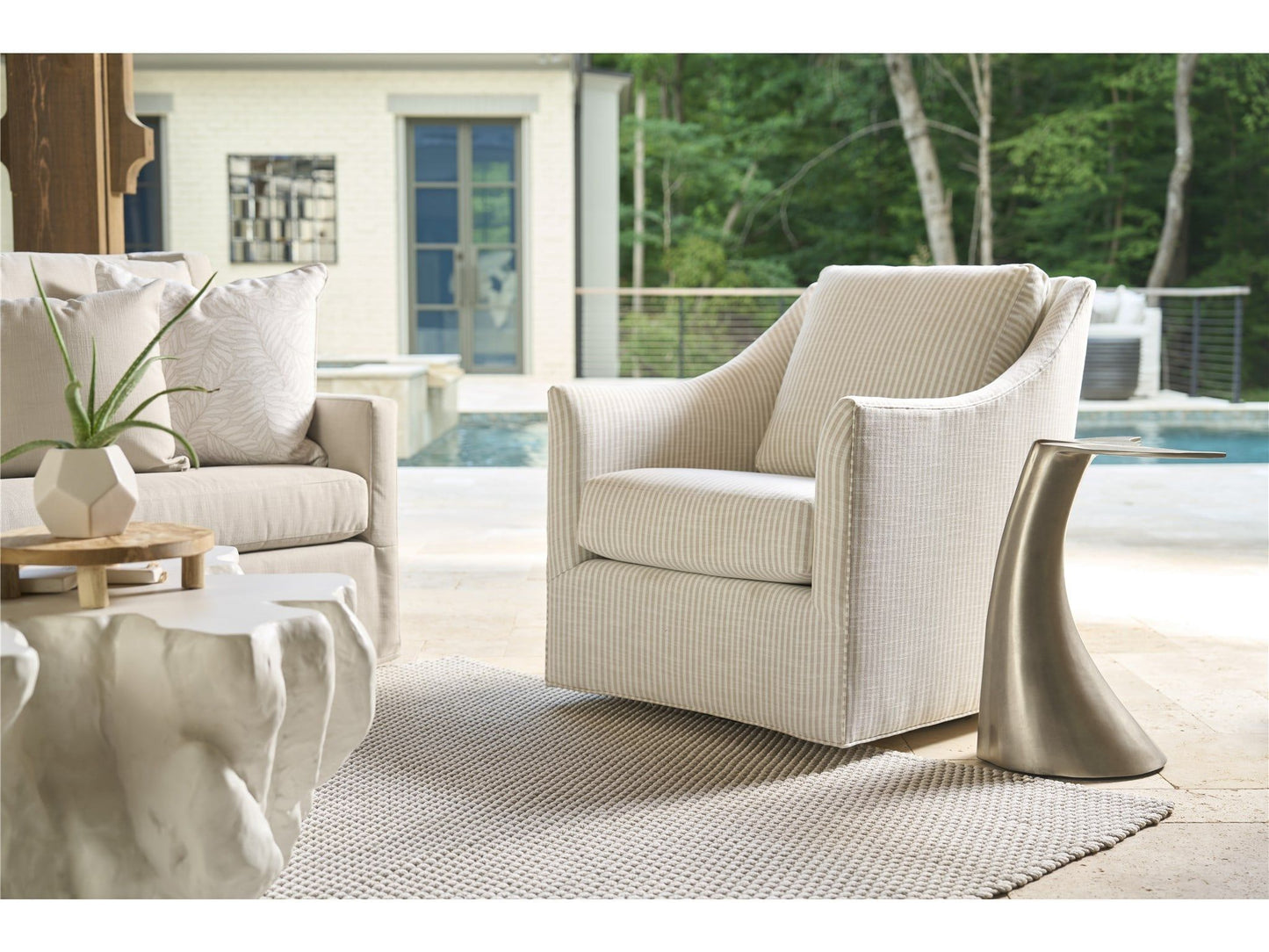 Walter - Swivel Chair Outdoor, Special Order - Beige