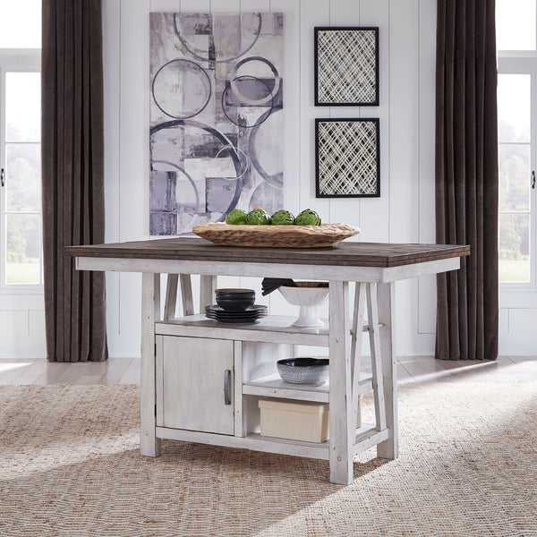 Farmhouse - Gathering Table - Two Tone White / Wood Tone
