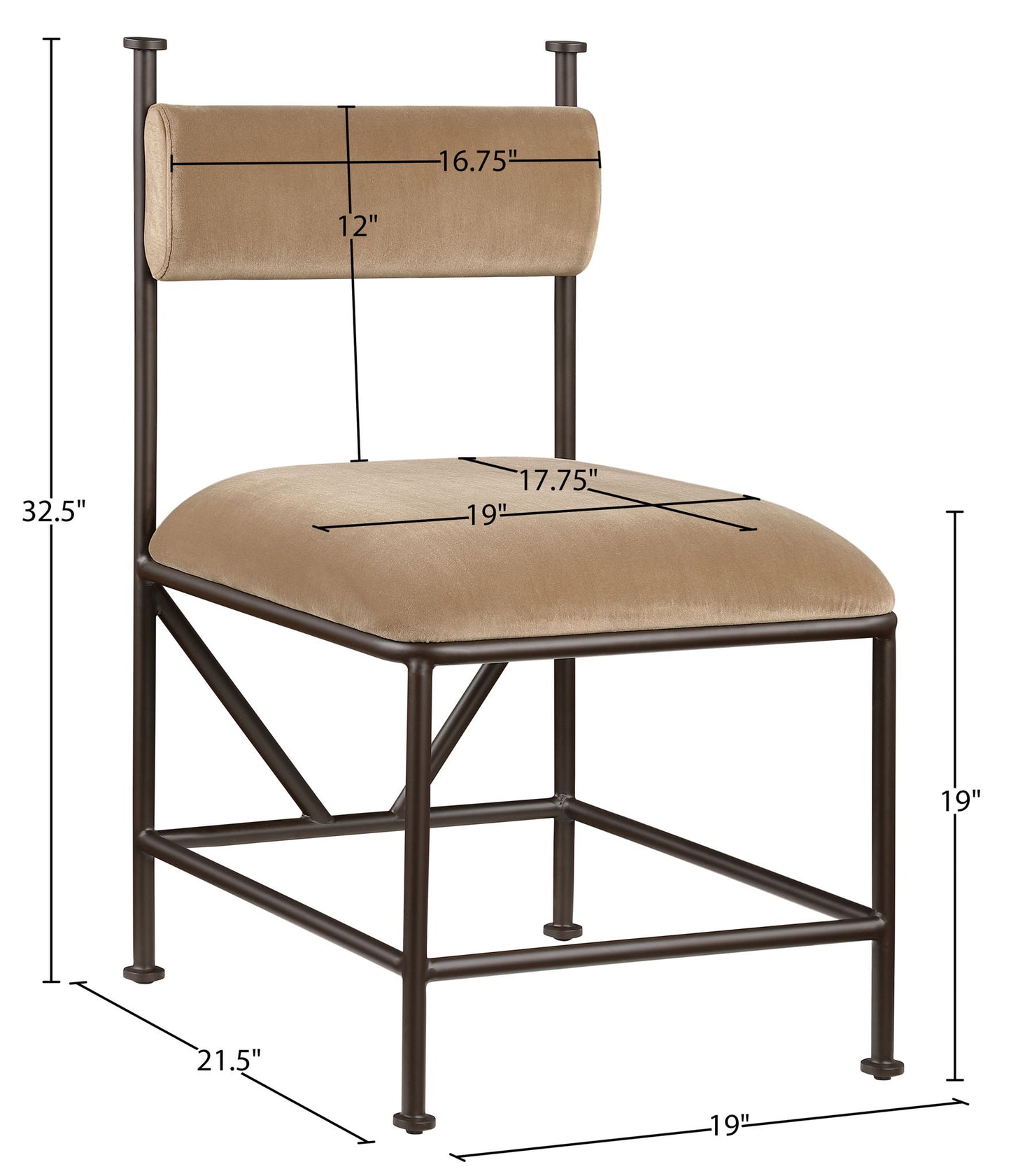 Monarch - Velvet Dining Chair (Set of 2)