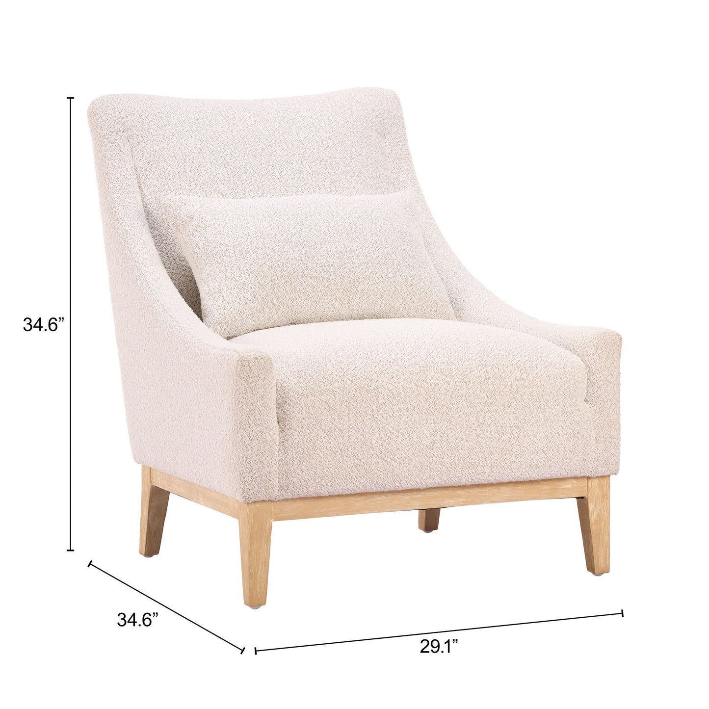 Velun - Accent Chair - White / Ivory