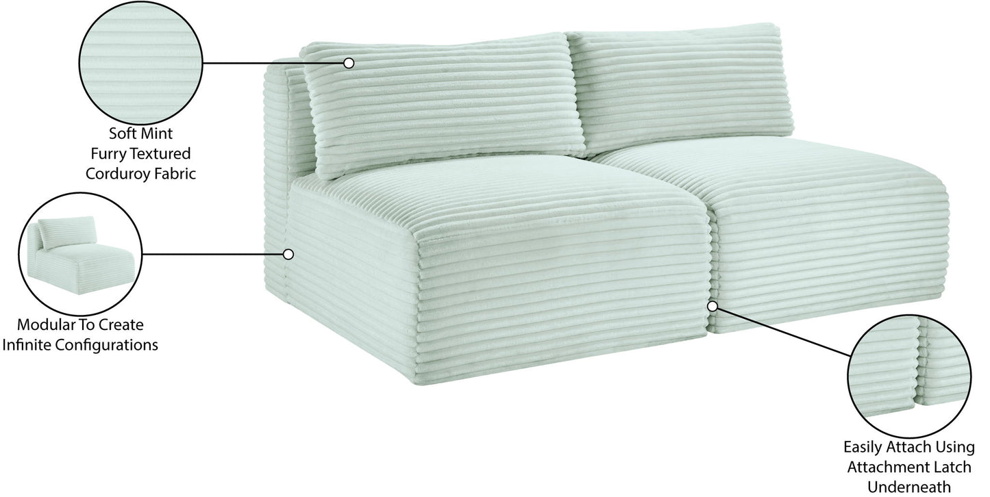 Shaggy - 2 Seat Modular Armless Sofa