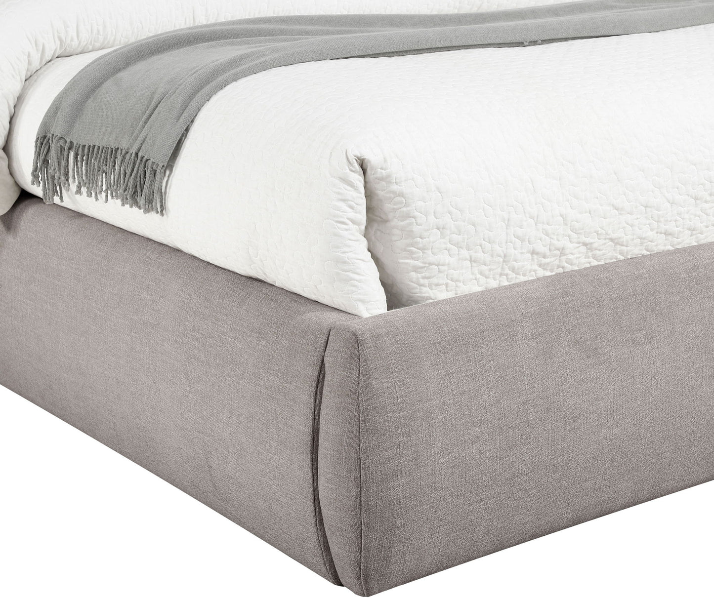 Adam - Linen Fabric Bed With 70.5" Headboard