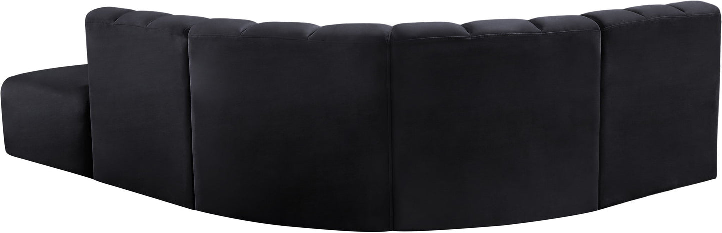 Arc - Velvet 5 Piece Corner Modular Sofa