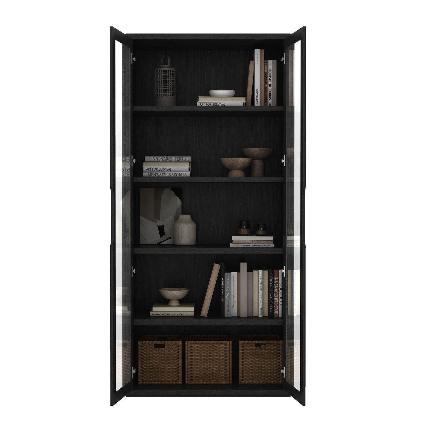 Manhattan Rivington - Bookcase Cabinet With Glass Doors