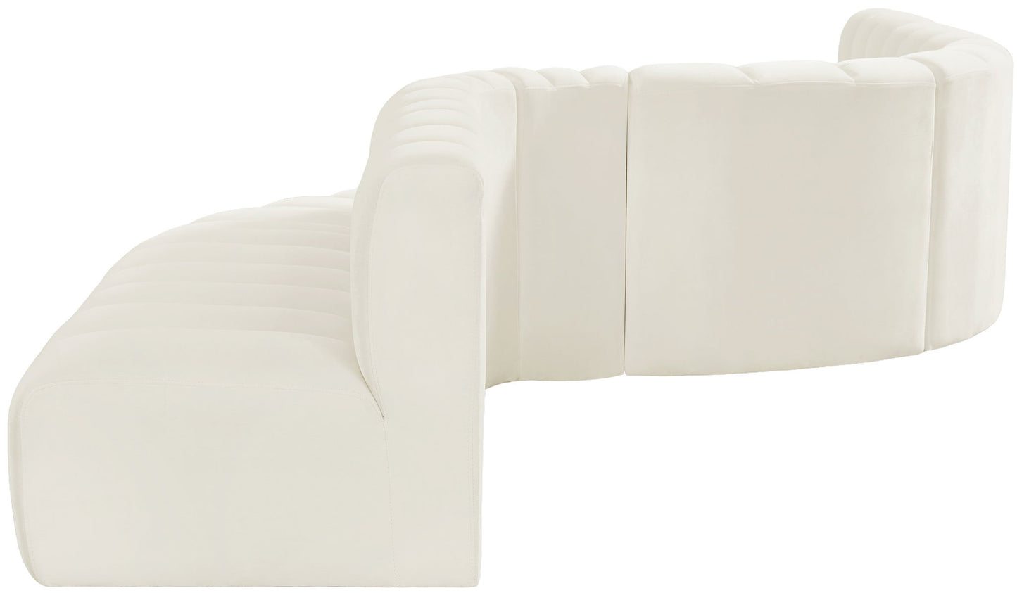 Arc - Velvet 8 Piece Curved Modular Sofa