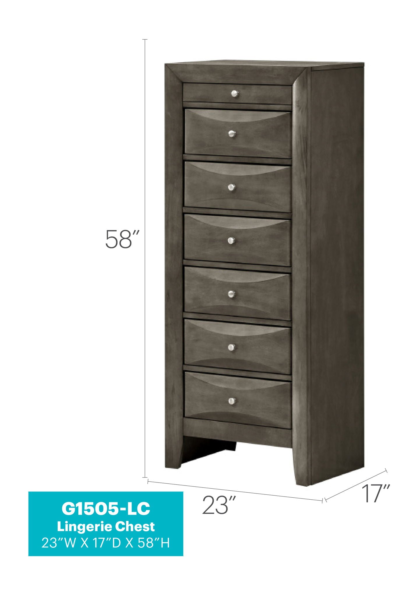 Glory Furniture - Marilla - 7 Drawer Lingerie Chest